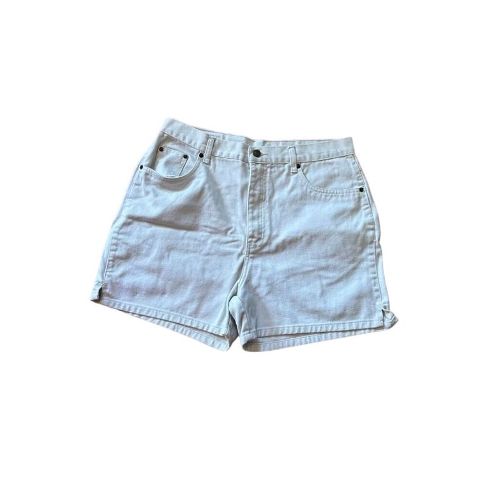Bill Blass beige Denim High-Waisted Shorts Classic Summer‎ Style Women's